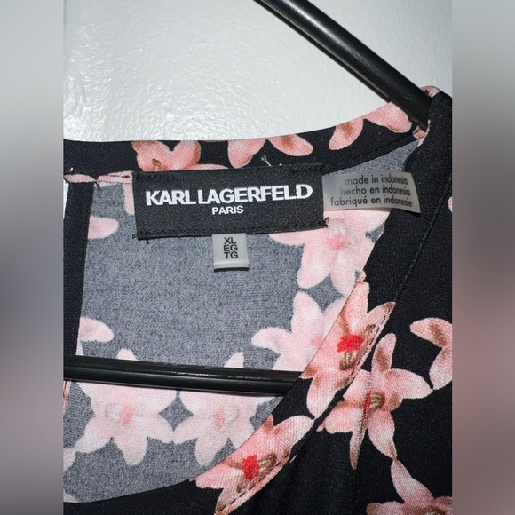 Karl Lagerfeld Paris Women’s Lace Embroidered Floral Sleeveless Top Size XL - Picture 3 of 4